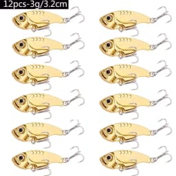 12pcs Fishing Lures Spoon For Pike 3g 7g 10g 15g 20g Treble Hook Spoon Wobble Metal Hard Bait Vib Spoonbait Fishing Tackle Lure