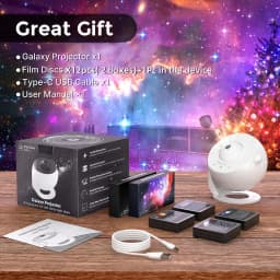 Aiopp 13 in 1 HD Galaxy Projector, Planetarium Star Projector Realistic Starry Sky Night Light ,Solar System Constellation Moon for Kids Bedroom Home Decor