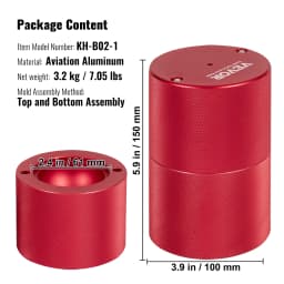 SucceBuy Ice Ball Press 2.4" Ice Ball Maker, Aircraft Al Alloy Ice Ball Press Kit for 60mm Ice Sphere