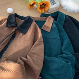 2026 Autumn Corduroy Cargo Jacket For Men Windbreakers Zipper Coats Loose Cargo Outwear Casual Jacket Mens Clothes
