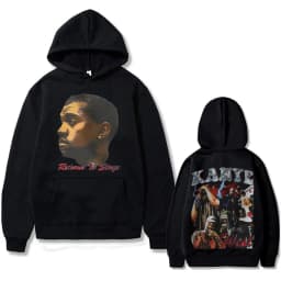 Kanye West Graduation Bear Double Sided Printed Hoodie Men Women Fashion Hip Hop Cool Sweatshirts Unisex Fleece Cotton Hoodies