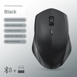 KEBIDUMEI Bluetooth 5.2 Wireless Mouse Dual Mode 1600DPI Gaming Mouse 6 Button Rechargeable Silent Mice Computer Accessories