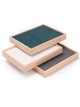 Simple Solid Wood Small 48-Digit Ring Plate, Shank, Pair Ring, Stud Earring, Storage Display Tray, 48-Digit Plate