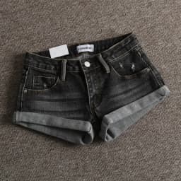 Low Waist Y2k Shorts Denim Slim Stretch Hip Sexy Super Short 2026 Summer Micro Mini Curled Booty Shorts