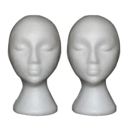 White Foam Head For Wig Display Female Mannequin Model Head Stand Hat Cap Wig Holder Styrofoam