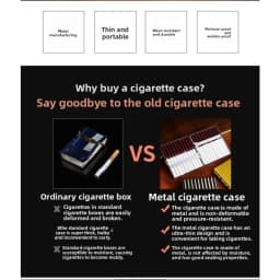 20 pack Large capacity Metal Cigarette case Personalized flip up Sealed Waterproof portable Cigarette Box Smoking Accessories