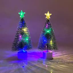 3/1pcs Luminous Christmas Tree Mini Desktop Ornaments Xmas Home Decoration New Year Christmas Party Gifts Supplies Random Color