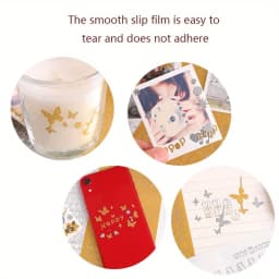 1 Pcs Waterproof Durable Korean Golden Silver English Letter Digital Stickers diy Label for Photos Albums Decoration