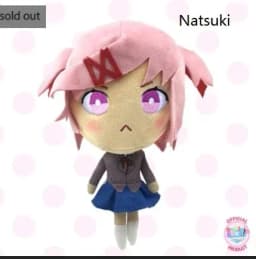 Hot Cute Doki Doki Literature Club! Plush Set Monika Sayori Natsuki Yuri Soft Stuffed School Uniform Toys for Fans Home Decor