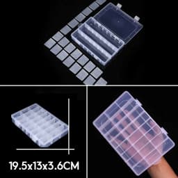 Rectangle Round Square Transparent Plastic Carrying Case For Bead Compartment Adjustable Container Jewelry Storage Box Wholesale