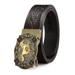 Men's Vintage Western Wind Belt PU Leather Belt Main Body Metal Buckle High Quality Men's Belt