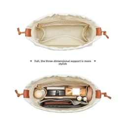Hollow Bag Organizer Insert for MiuuuuuM Leather Basket S Woven Canvas Storage Bag Support Storage Inner Liner Bag Accessories