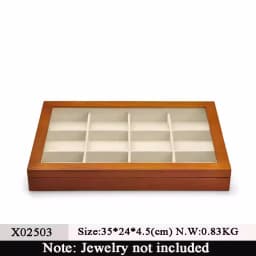Wooden 3 in1 Multi-function Jewelry Display Box High quality Microfiber Ring Earring Bangle Organizer Case Luxury Storag Box