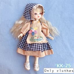 1/6 Bjd DOLL Clothes 30cm Toys Accessories New Style Wear Plaid Skirt Fashion Dress Up With Headwear For Girl Princess Dress