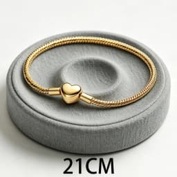 2026 New 925 Silver Women's Logo Heart Shaped Snake Chain Tennis Adjustable Bracelet Display Tool DIY Exquisite Charm Jewelry
