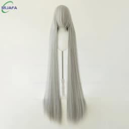 700g High Quality 59" 150cm Long Straight Cosplay Wig With Bang Blond Brown Red Green Blue Heat Resistant Hair Colors Anime Wigs