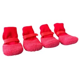 4Pcs/Set Portable Anti-slip Dog Shoes Waterproof Adjustable Dog Foot Cover Breathable Anti-dirty Pet Boots Autumn Winter