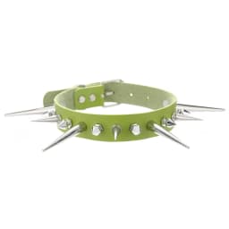 Big Spiked Choker Punk Rock Leather Collar For Women Metal Goth Necklace Jewelry Alternative Fashion Festival  Accessory