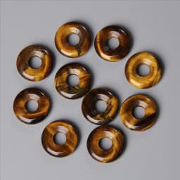 5pcs Natural Big Hole Stone Beads Labradorite Jades Agates Round Donut Pendant For Jewelry Making Earrings Necklace DIY 18CM