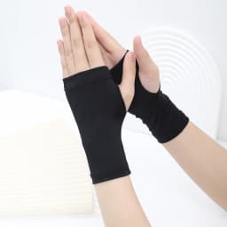 Fingerless Sunscreen Gloves Thin Cool Ice Silk Silky Sun Block Driving Gloves For Women Men Driving Summer Protection