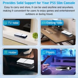 Horizontal Stand For PS5 Slim / Pro Transparent Acrylic Base Holder Bracket Storage Stand for PS5 Slim Gaming Accessories