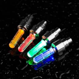 2/4pcs Motorcycle Bicycle Tire Valve Caps Light LED Neon Flash Lamp Waterproof Tyre Universal Wheel Lights Car Accessories