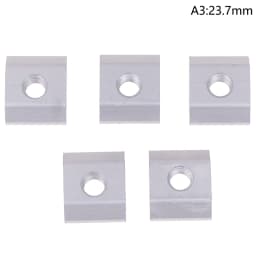 5pcs 21.2mm 22.3mm 23.7mm Solar Panel Mounting Aluminum Alloy Bracket End Mid Clamp T-Blocks Square Nuts M8 T-Sliding Nut
