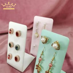 Custom Color Ear Studs Display Rack 12 Holes Earrings Holder Jewelry Organizer L Shaped Earring Display Stand 1pcs