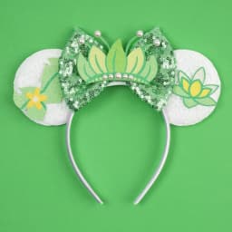 Princess and Frog Themed Mouse Ears Headbands Women Party Hair Accessories Bird DIY Headband for Girls Kids Sequins Bow Hairband