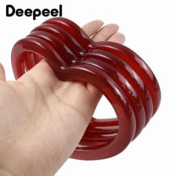 2/4Pcs 14cm Plastic Resin Heart Ring Bags Handle Women's Handbag WovenBag DIY Handmade Purse Frame Handles Bag Accessories