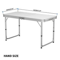 BRIEFNESS Folding Picnic Camping Table,Aluminium Lightweight Foldable Outdoor Garden Backyards BBQ Portable Table.