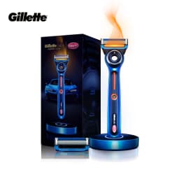 Gillette labs heated razor Bugatti Veyron series Gillette labs Men's Shaver Set 5-layer razor blade Stainless steel material