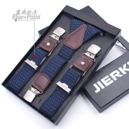 Leather Suspenders Men 3.5cm Y-Back 3 Clips Male Suspensorios Adjustable Elastic Trouser Braces Strap Belt Suit Accessories