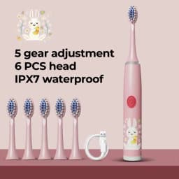Kids Sonic Electric Toothbrush Rechargeable Smart Timer Colorful Cartoon Teeth Whitening Portable USB Charging Tooth Brush
