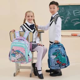 Cartoon Unicorn 3 Piece Set School Bags For Girls Boys Kids Space Backpack Primary School Students Backpack With Lunch Box