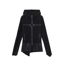 HKSH Spring Autumn New Men Tide Dark Chic Ins Hoodie Hooded Cross-Zipper Sweatshirt Visual Skinny Subculture Gothic Y2K HK27437