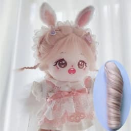 Msiredoll Wig Hair BJD Dolls Accessories For 20cm Cotton Doll Long Curly Hair Ponytail Chemical Fiber Wig