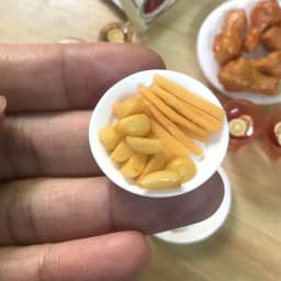 1/6 Scale Dollhouse Miniature Pizza Chicken Fried Chips Juice Mini Fast Food for Blyth BJD Doll House Kitchen Play Accessories