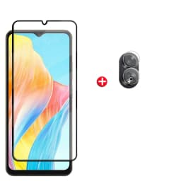 6-in-1 For OPPO A38 Glass For OPPO A38 Tempered Glass 9H HD Full Cover Glue Protective Screen Protector OPPO A38 A 38 Lens Glass