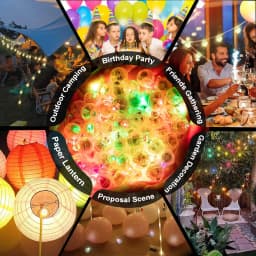 50/100 Pcs LED Balloon Lights Mini Round Ball Balloon Night Light LED Flash Lamp for Paper Lanterns Wedding Party Decorations