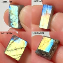 Wholesale Natural Stone Loose Beads Irregular Shape Bead Blue Purple Labradorite Cabochon 2-4Pcs/Lot