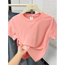 2026 Summer New High Quality Casual T Shirt Sexy Short Sleeved Sleeves Fashion Trend Solid Women Clothing Y2k Tops