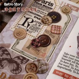 50pcs Kawaii Stationery Stickers button Junk Journal Planner Decorative Sticker Scrapbooking