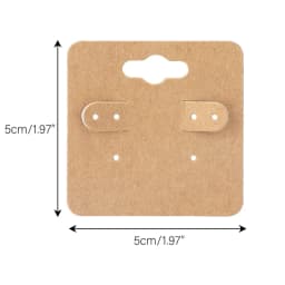 50pcs 5x5cm Paperboard Stud Earrings Cards Display Earrings Hooks Holders Organizers Hang Tag For Diy Jewelry Packaging Making