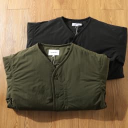 Afashion Retro Unisex Cotton Jacket Button up V-Neck Workwear Layering Style Casual Loose Fit Polyester Fiber Spring Summer A