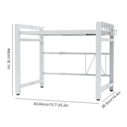 Microwave Oven Rack Seasoning Shelf Bilayer Oven Storage Rack Retractable Countertop Organizer Kitchen Accessories