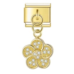 Hapiship Bracelet Daisy Animal Bowknot Crown Moon Dazzling CZ Italian Charm Links Fit 9mm Bracelet Jewelry DIY Making DJ611