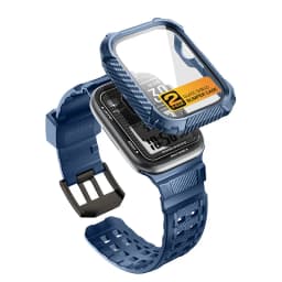 I-BLASON For Apple Watch 9/8/7 Case 45mm Armorbox Rugged Durable Watch Band with 2-Pack Built-in Tempered Glass Screen Protector