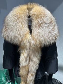 OFTBUY New Duck Down Jacket Winter Coat Women Super Large Real Silver Fox Fur Collar Jacket Knit Sleeve Fashion Luxury Outerwear