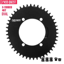 PASS QUEST X110BCD AERO Narrow Wide Chainring for R3000/4700/5800/6800/DA9000 Chainwheel BLACK Gravel Folding Bike Available